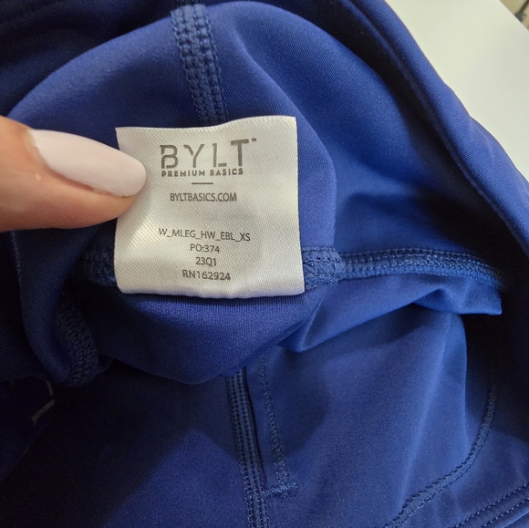 Bylt Basics Metta High Waist Legging In Energy Blue Women's XS Yoga Gym Workout - Picture 10 of 13